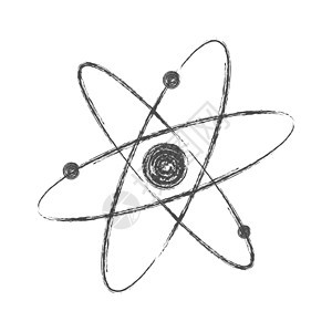 白背景上的原子图标 以创建徽标 标志 网站或物理轨道质子电子产品变体生物学化学量子概念粒子图片