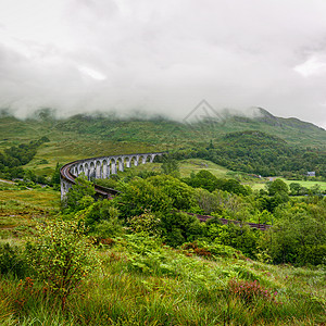 Glenfinnan在苏格兰的管道 在覆盖日图片