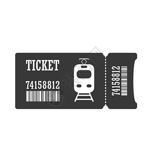 电动火车或电车的车票 简单矢量图标条码库存网站电子绘画商业草图空白金融变体图片