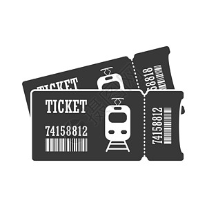 电动火车或电车的车票 简单矢量图标条码电子变体金融绘画网站插图旅行商业空白图片
