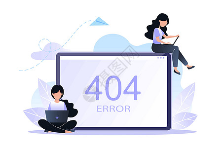 错误 404 页面或文件找不到与人的概念 网页 横幅 教育 编程 演示 社交媒体 文档的插图维修网站电脑服务金融网络经理办公室商图片