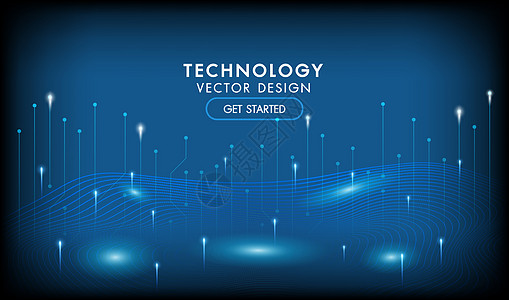 抽象技术背景高科技通信概念坡度全息科学插图蓝色活力展示电路数据显示器图片