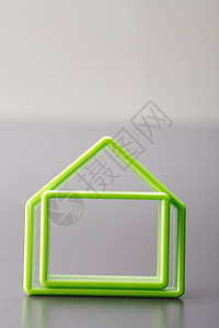 无标题灰色主题投资个性样板房储蓄背景绿色房子形状背景图片