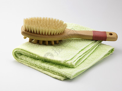 SPA 水疗呵护毛巾按摩棕色生活温泉卫生福利刷子美丽背景图片