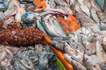 新鲜海鲜海产食品和鱼高清图片