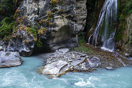 尼泊尔Annapurna巡回探险队瀑布旅行旅游照片溪流背景图片