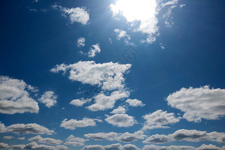 有白云的蓝天空 背景 纹理图片