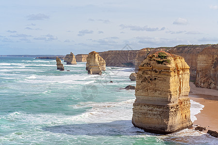 澳大利亚大洋路风暴气候石灰石岛屿岩石环境游客国家旅行悬崖图片