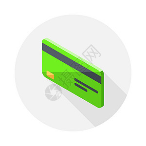绿左视图图标矢量等量零售技术银行业塑料卡片金融小样黑色签证信用图片