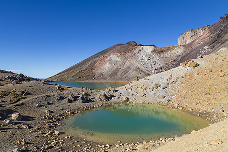 新西兰汤加里罗国家公园 绿化湖公园旅游远足陨石首脑高山电路旅行风景锥体图片