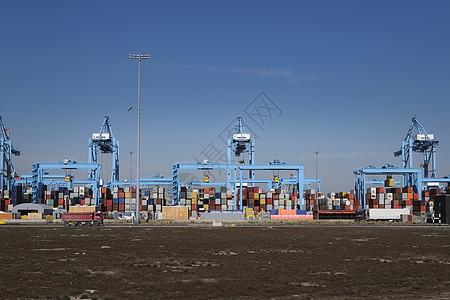 Maasvlakte 2号 鹿特丹船运商品贸易集装箱港口货物货轮世界叉车码头图片