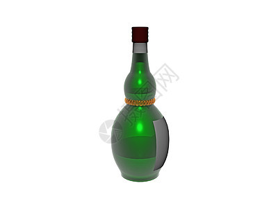 绿色异国绿曲线红酒瓶背景图片