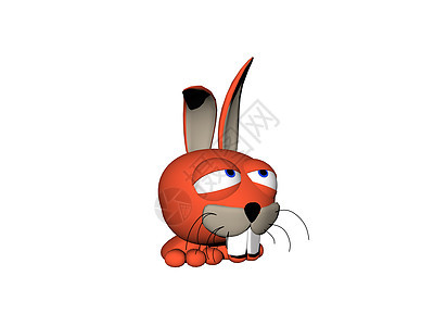 长耳朵的红兔棕色儿童拥抱兔子白色漫画玩具毛皮房间老鼠图片