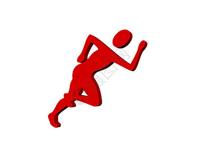 以运动员的红外框作为符号乐趣漫画姿势钢笔画卡通片红色体操背景图片