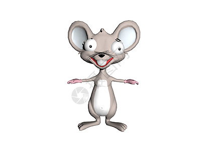 大耳朵卡通鼠帆耳爪子灰色漫画玩具粉色老鼠毛皮牙齿尾巴图片