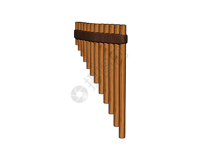用于制作音乐的木板棕色颤声空气管道长笛音调图片