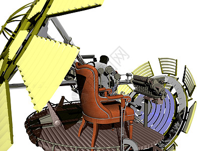 未来时间机器在空间和时间之间穿梭发动机转子金属技术座位图片