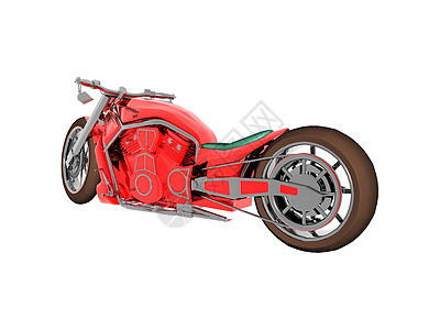 作为赛车机的红色摩托车两轮车金属力量运输车轮车辆图片