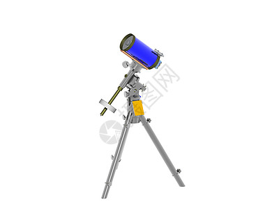 三脚手上的天文望远镜光学三脚架镜子配重螺丝金属瞄准镜背景图片