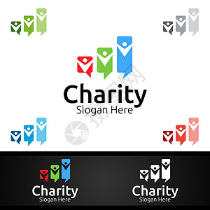 审查帮助慈善基金会自愿教会或慈善捐赠的创意标志图片