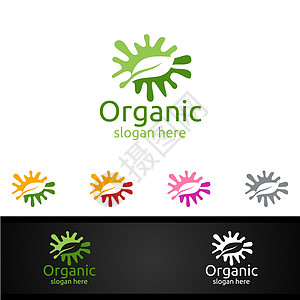 草药 生态 健康 瑜伽 食品或农场概念的自然和有机Logo设计模板食物疗法叶子标志蔬菜品牌花园商业漩涡生活图片