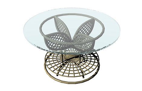圆桌 金属架上有玻璃顶面的圆桌框架客厅金属家具圆形贮存桌子图片
