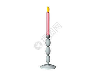 用粉色蜡烛的烛台上图片