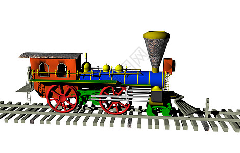 铁路上古老的有色彩的历史蒸汽火车头曲目钢马机车拖拉机玩具图片