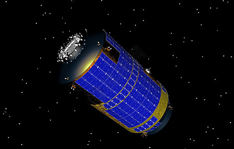 环绕地球的卫星轨道科学蓝色电视收音机太空研究旅行图片