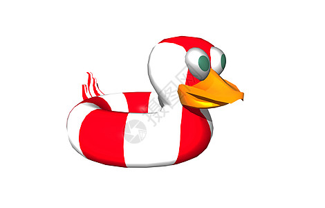 以鸭头作为浮力援助的有鸭头救生圈游泳乐趣飞溅沐浴橡皮背景图片