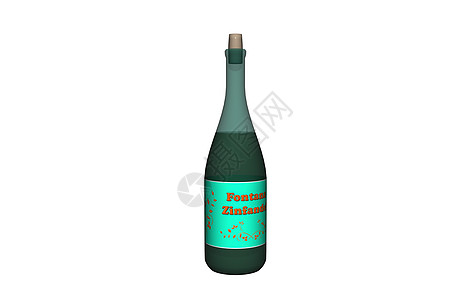 有标签的绿酒瓶葡萄汁饮料食品软木图片