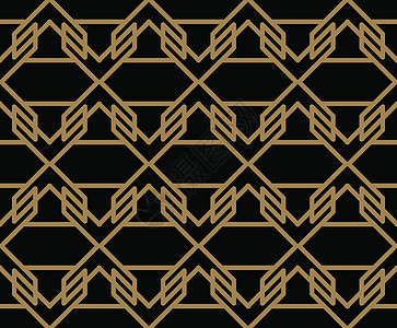 无缝矢量背景 黑色纹理 根据条形线绘制的无缝几何图案立方体装饰品墙纸几何学绘画织物包装工业纺织品地毯图片