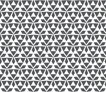 抽象的几何三角形无缝图案 重复几何黑白纹理图片