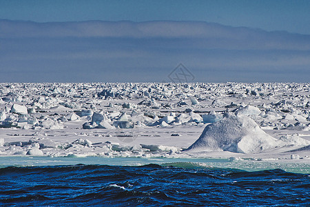 海冰 冰袋边缘N80o N 挪威北极图片