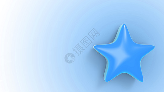3D蓝色恒星在彩色背景上 金星的显示和插图用于溢价审查班级金子辉光艺术质量贵宾问候语横幅商业酒店背景图片