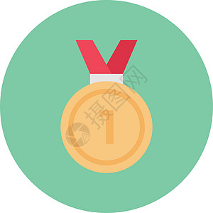 裁定裁决优胜者比赛动机奖牌徽章插图胜利运动金属冠军图片