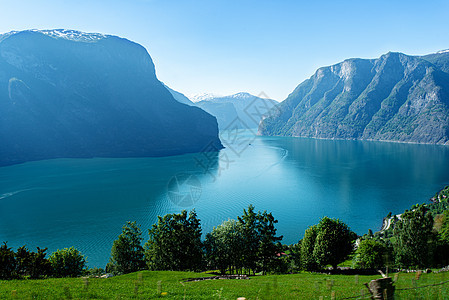 夏季挪威Sognefjord遗产颂歌旅行火焰场景旅游晴天风景天空蓝色图片