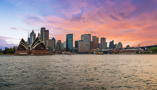 澳洲悉尼上空戏剧性的日落图片