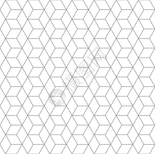 立方体矢量无缝模式或现代质地窗饰菱形织物打印图形化白色装饰品几何学正方形装饰图片