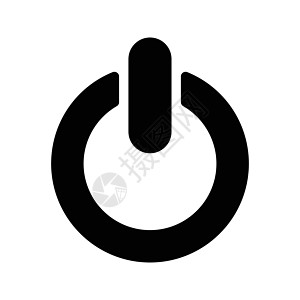 关机技术白色界面按钮出口网站标识力量黑色插图图片