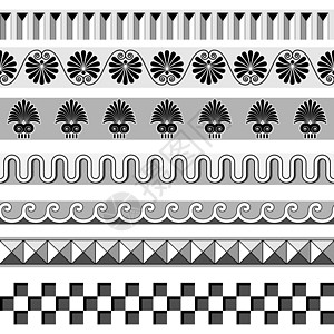 古希腊无缝边框图案集图片