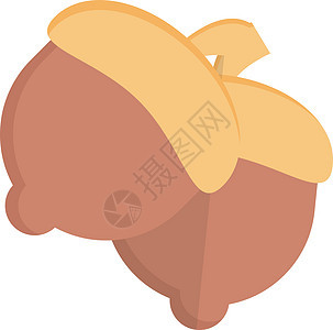 干果坚果水果圆形标识食物小吃插图种子网络饮食背景图片