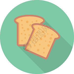 切片早餐插图菜单小麦面包糕点小吃脆皮健康卡通片图片