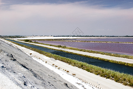 Aigues 摩多尔特全景工业色彩古董城堡城市盐水图片