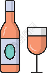 葡萄酒玻璃饮料庆典插图餐厅酒吧黑色器皿瓶子酒厂图片