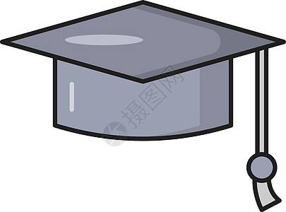 毕业文凭学习教育学生庆典大学仪式白色帽子插图学院背景图片