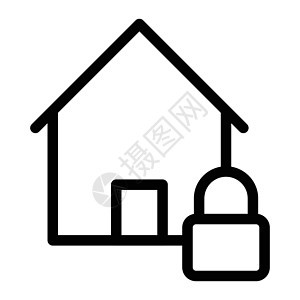 安全白色住宅插图抵押财产贷款钥匙黑色商业背景图片