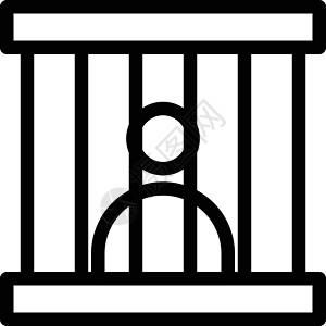 监禁惩罚警察细胞酒吧白色监狱定罪黑色插图犯罪图片