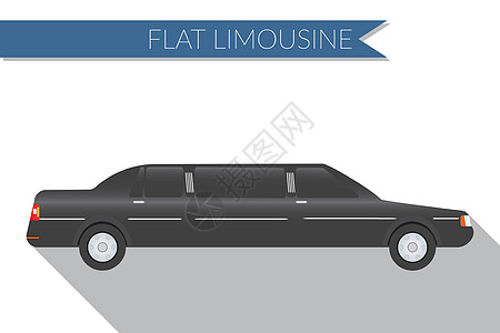 平面设计矢量说明城市交通 豪华轿车 侧视线图片