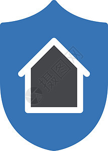 安全白色财产保险警卫网络蓝色标识插图图片
